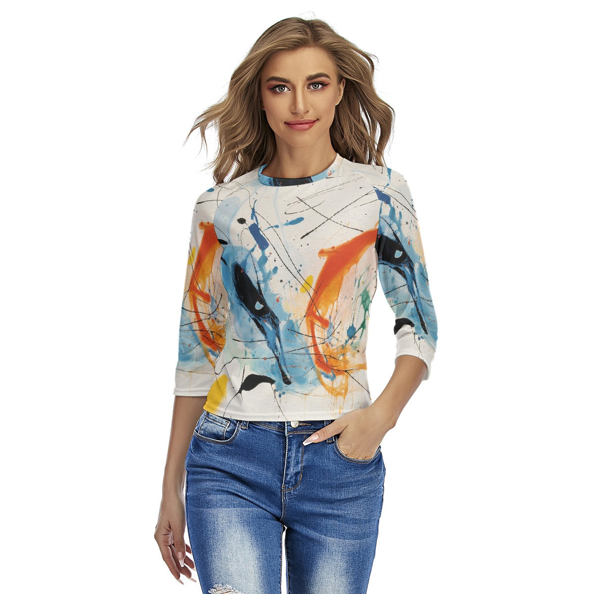 All-Over Print Women's Raglan Sleeves T-shirts