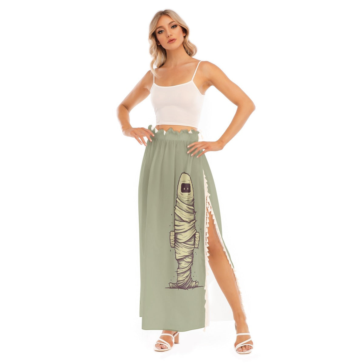 All-Over Print Women's Side Split Skirt