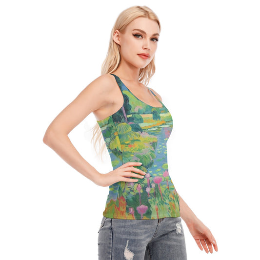 All-Over Print Women's Racer Vest | 190GSM Cotton
