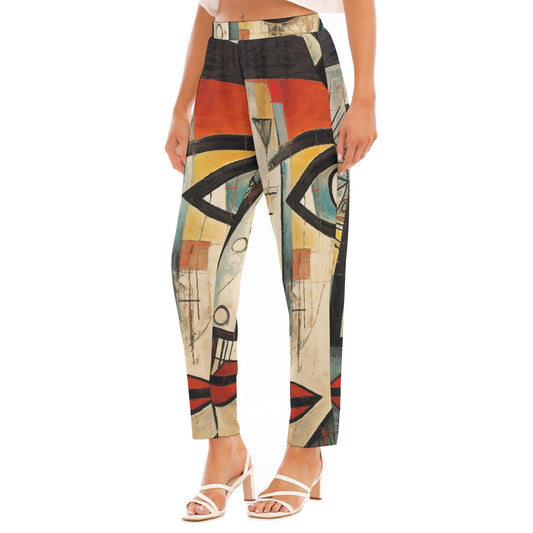 All-Over Print Women's Loose Straight-leg Pants