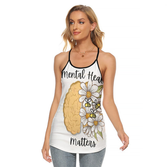 All-Over Print Women's Criss-Cross Open Back Tank Top