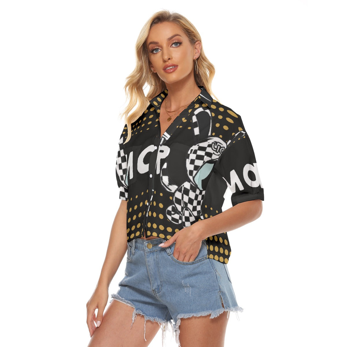 All-Over Print Women's V-neck Shirts