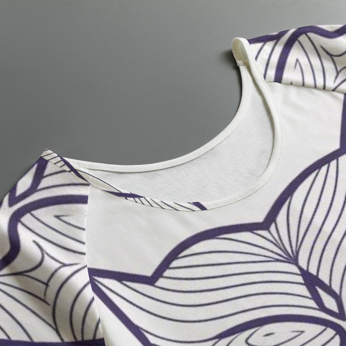 All-Over Print Women's Round Neck T-shirt With Raglan Sleeve