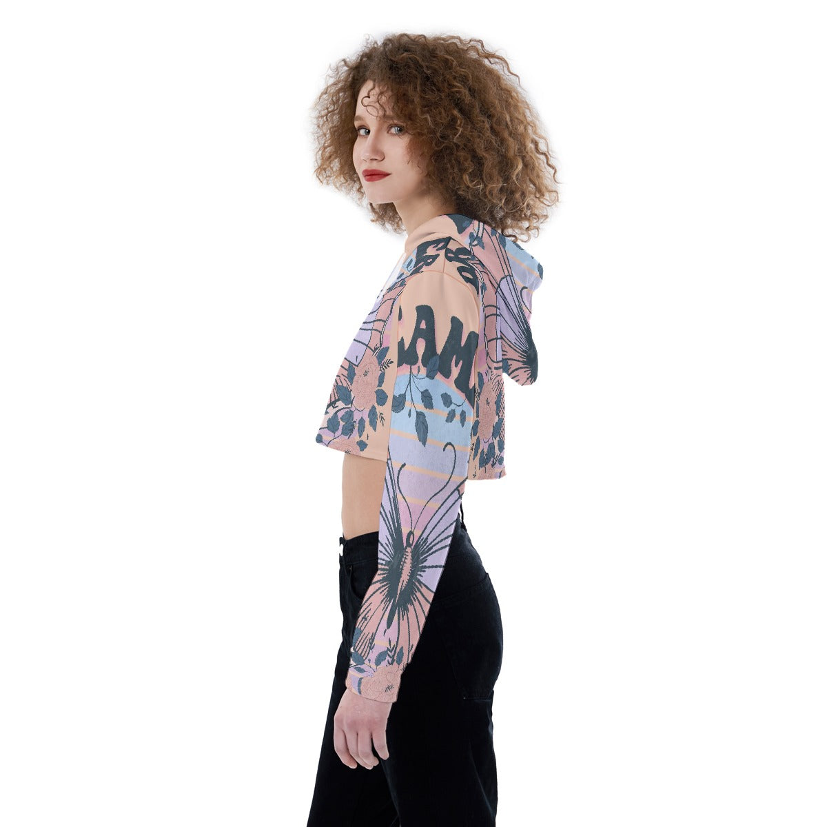 All-Over Print Women's Crop Top Hoodie