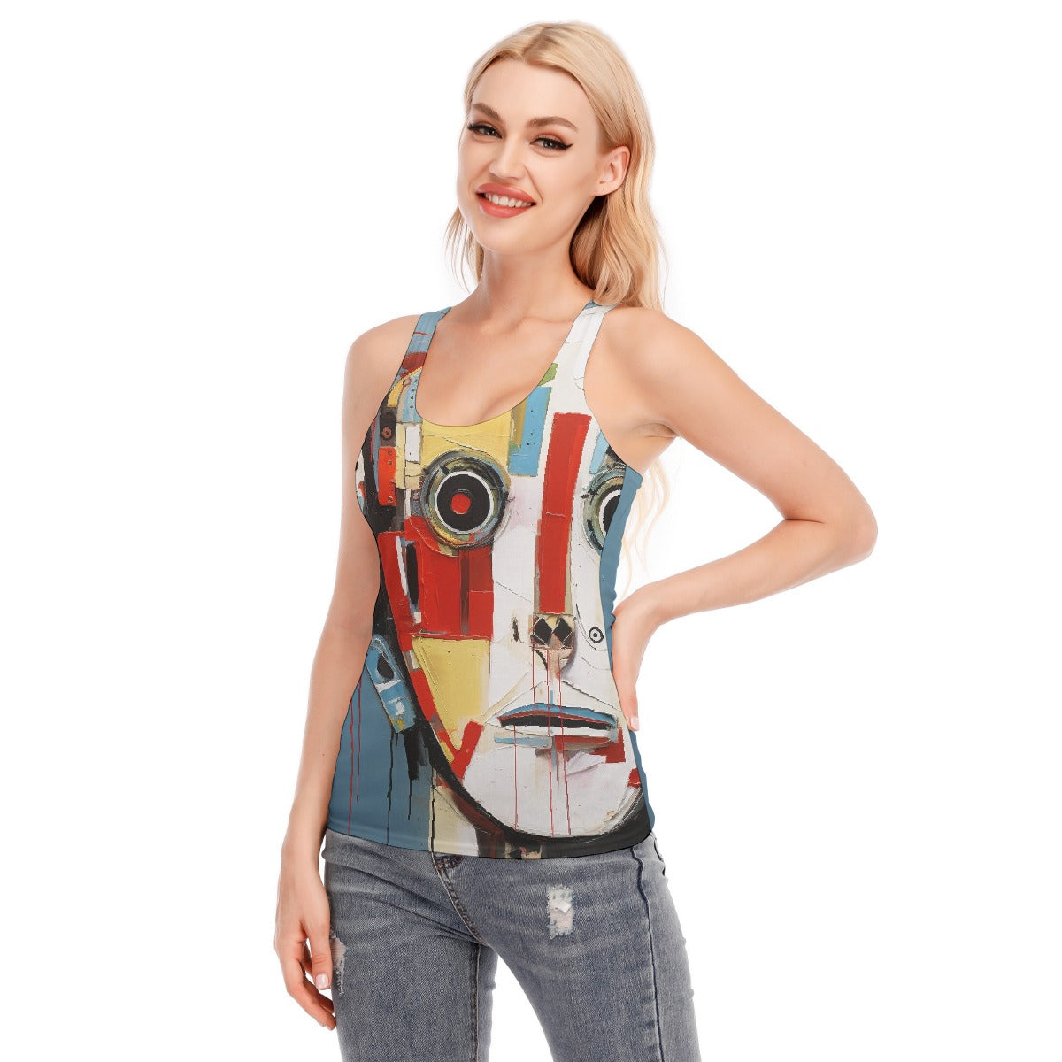 All-Over Print Women's Racer Vest | 190GSM Cotton