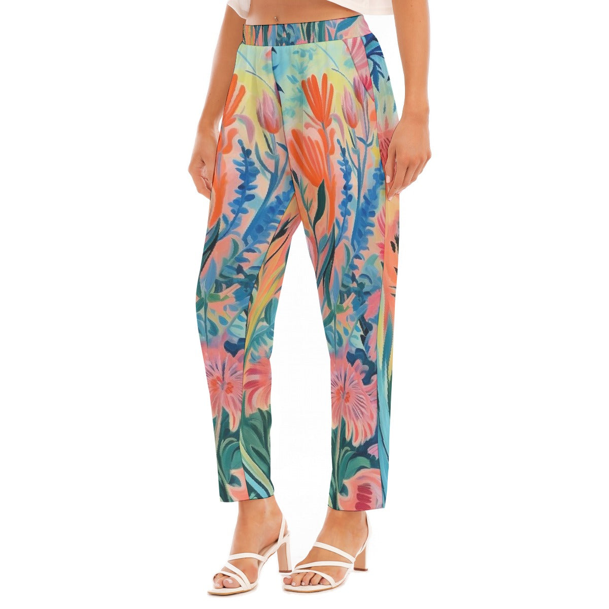 All-Over Print Women's Loose Straight-leg Pants