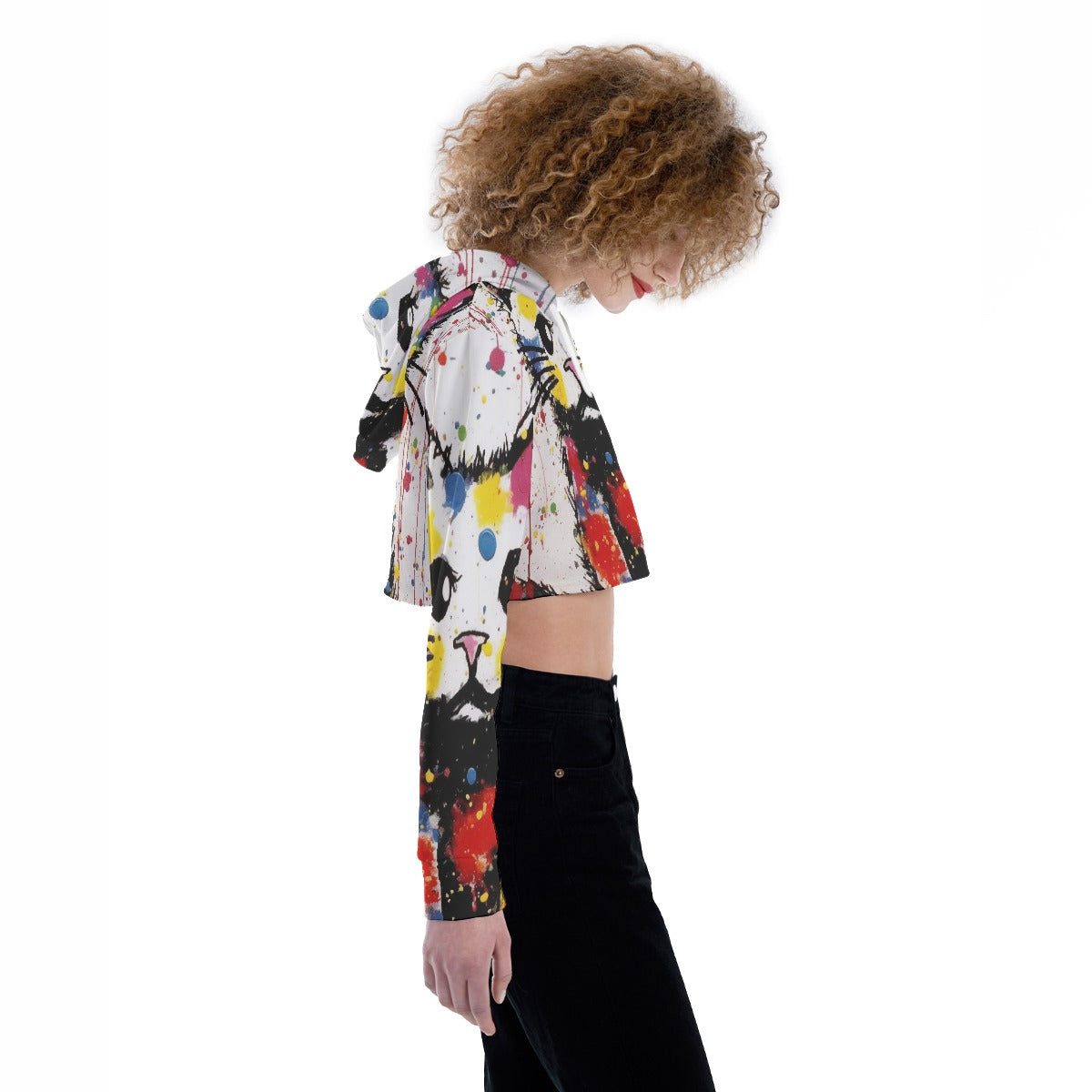 All-Over Print Women's Crop Top Hoodie