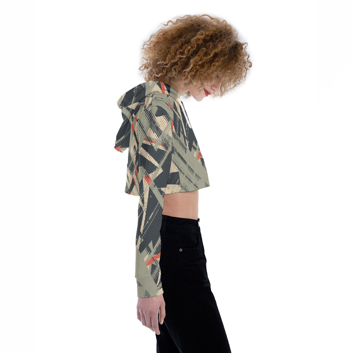 All-Over Print Women's Crop Top Hoodie