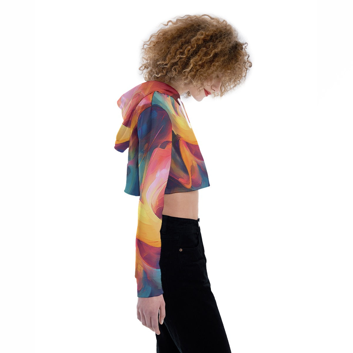 All-Over Print Women's Crop Top Hoodie
