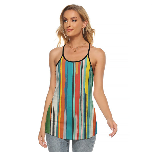 All-Over Print Women's Criss-Cross Open Back Tank Top