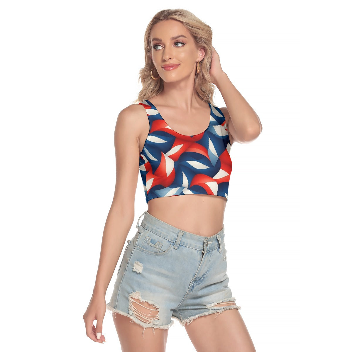 All-Over Print Women's Sport Crop Tank Top