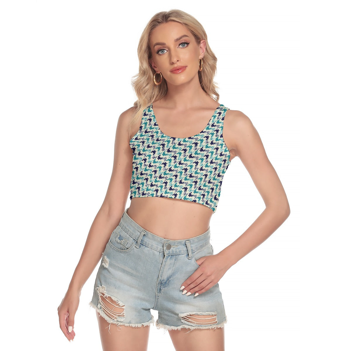 All-Over Print Women's Sport Crop Tank Top