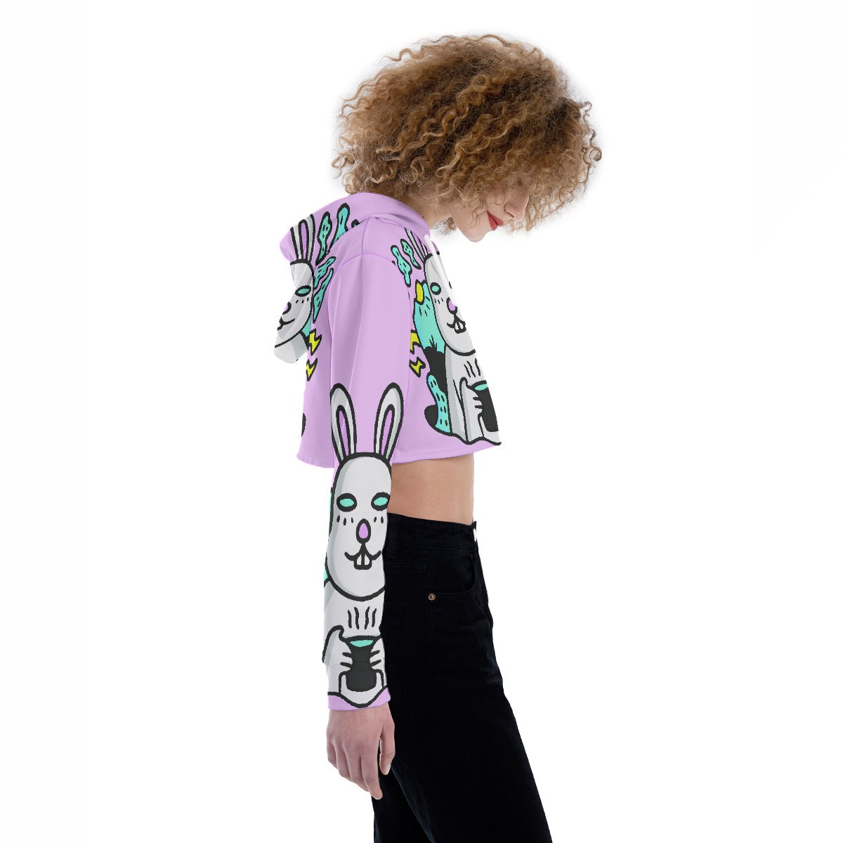 All-Over Print Women's Crop Top Hoodie