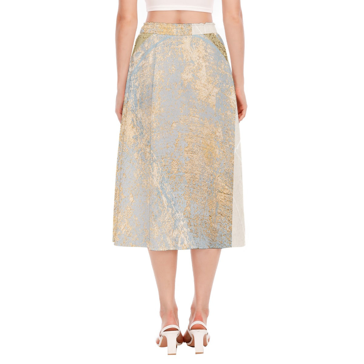 All-Over Print Women's Long Section Chiffon Skirt