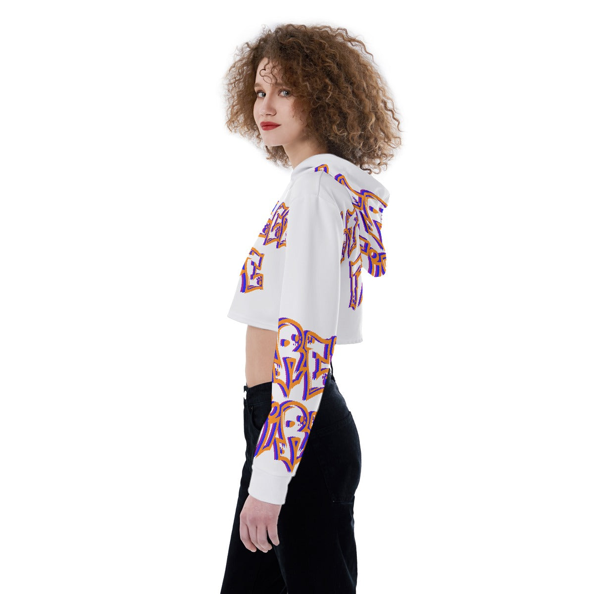 All-Over Print Women's Crop Top Hoodie