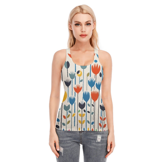 All-Over Print Women's Racer Vest | 190GSM Cotton