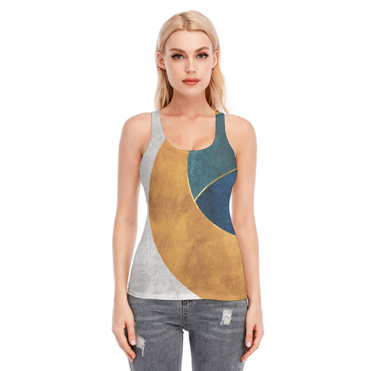 All-Over Print Women's Racer Vest | 190GSM Cotton