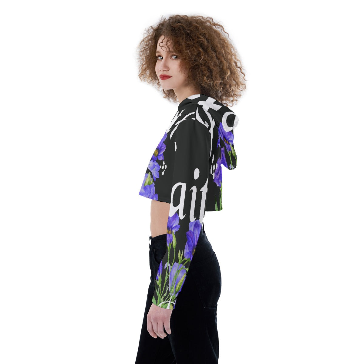 All-Over Print Women's Crop Top Hoodie
