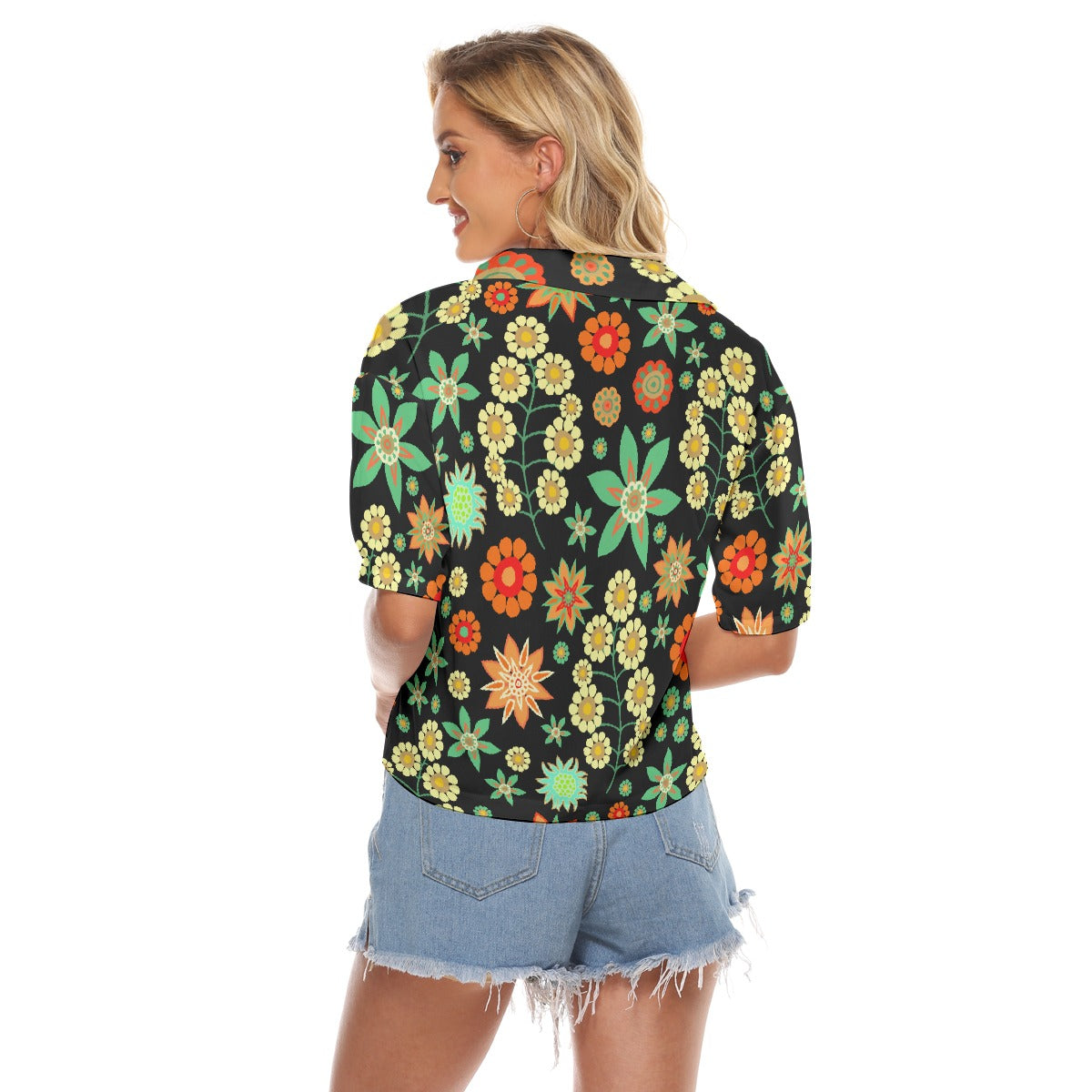 All-Over Print Women's V-neck Shirts