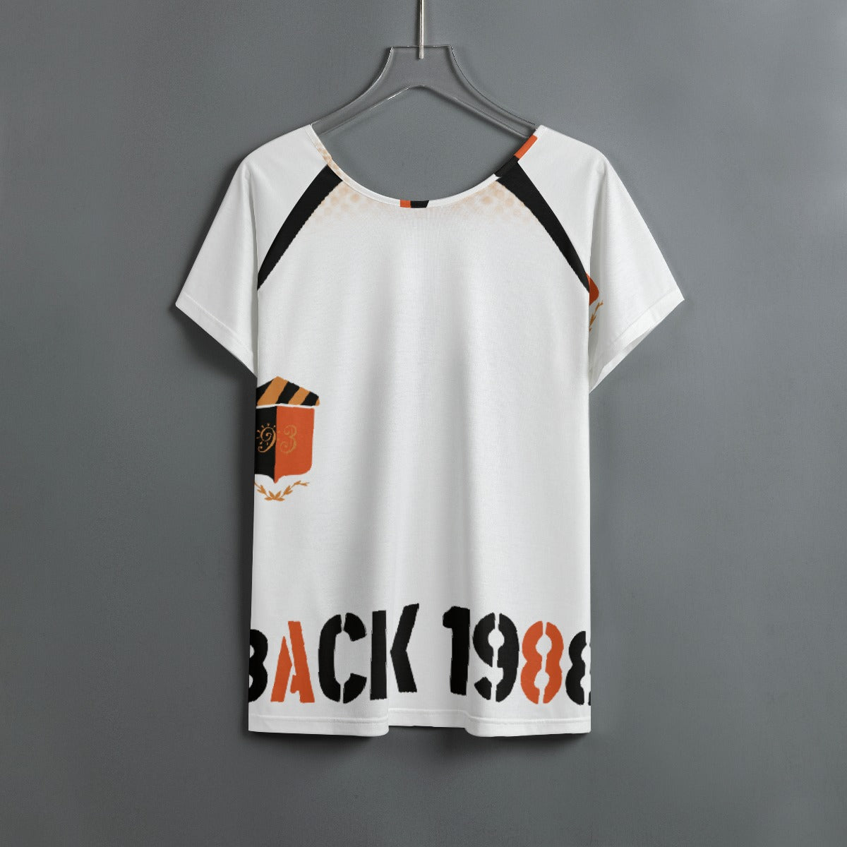 All-Over Print Women's Round Neck T-shirt With Raglan Sleeve