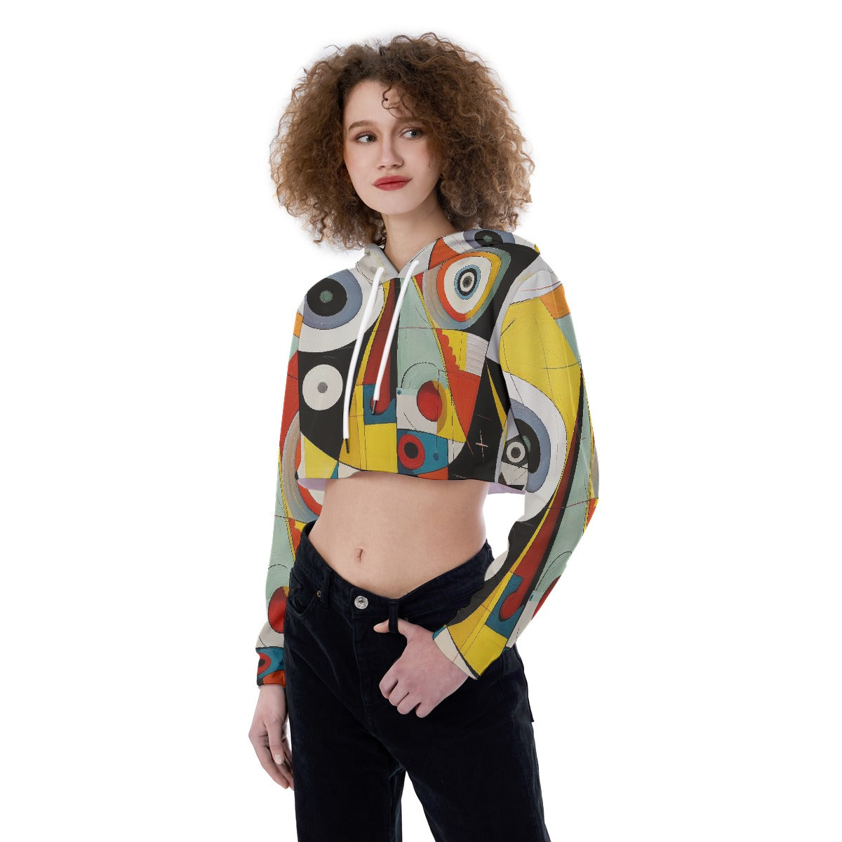 All-Over Print Women's Crop Top Hoodie