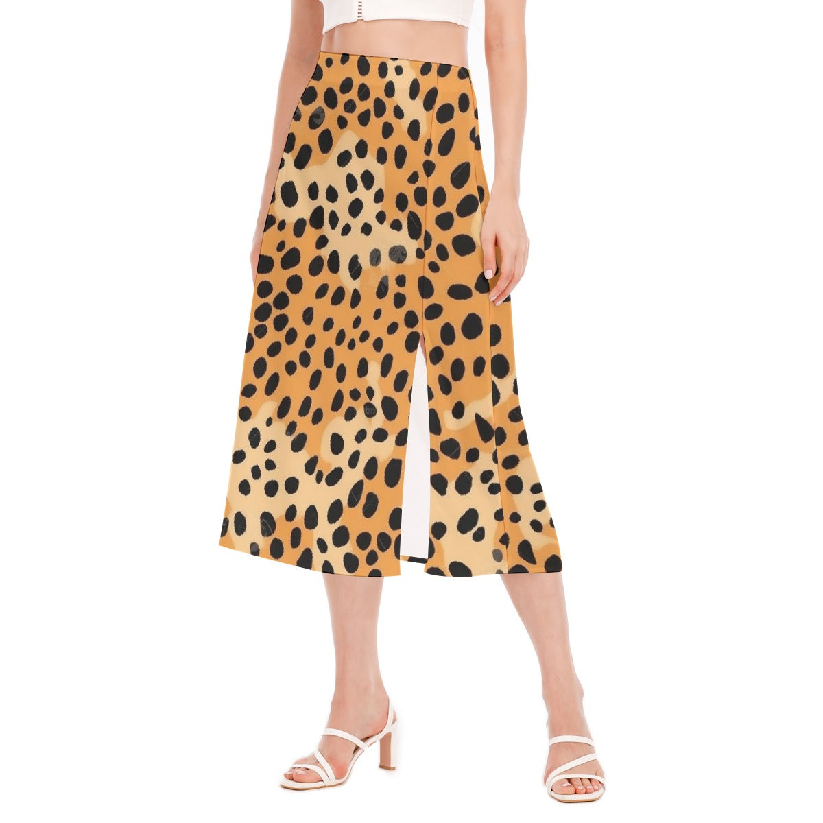 All-Over Print Women's High Slit Long Skirt
