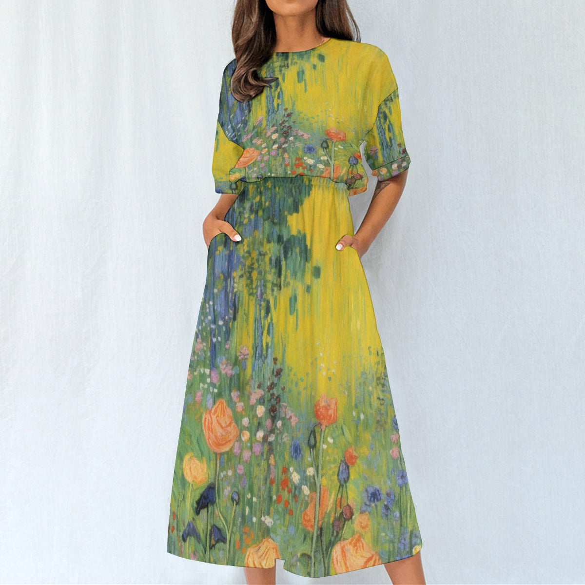 All-Over Print Women's Elastic Waist Dress