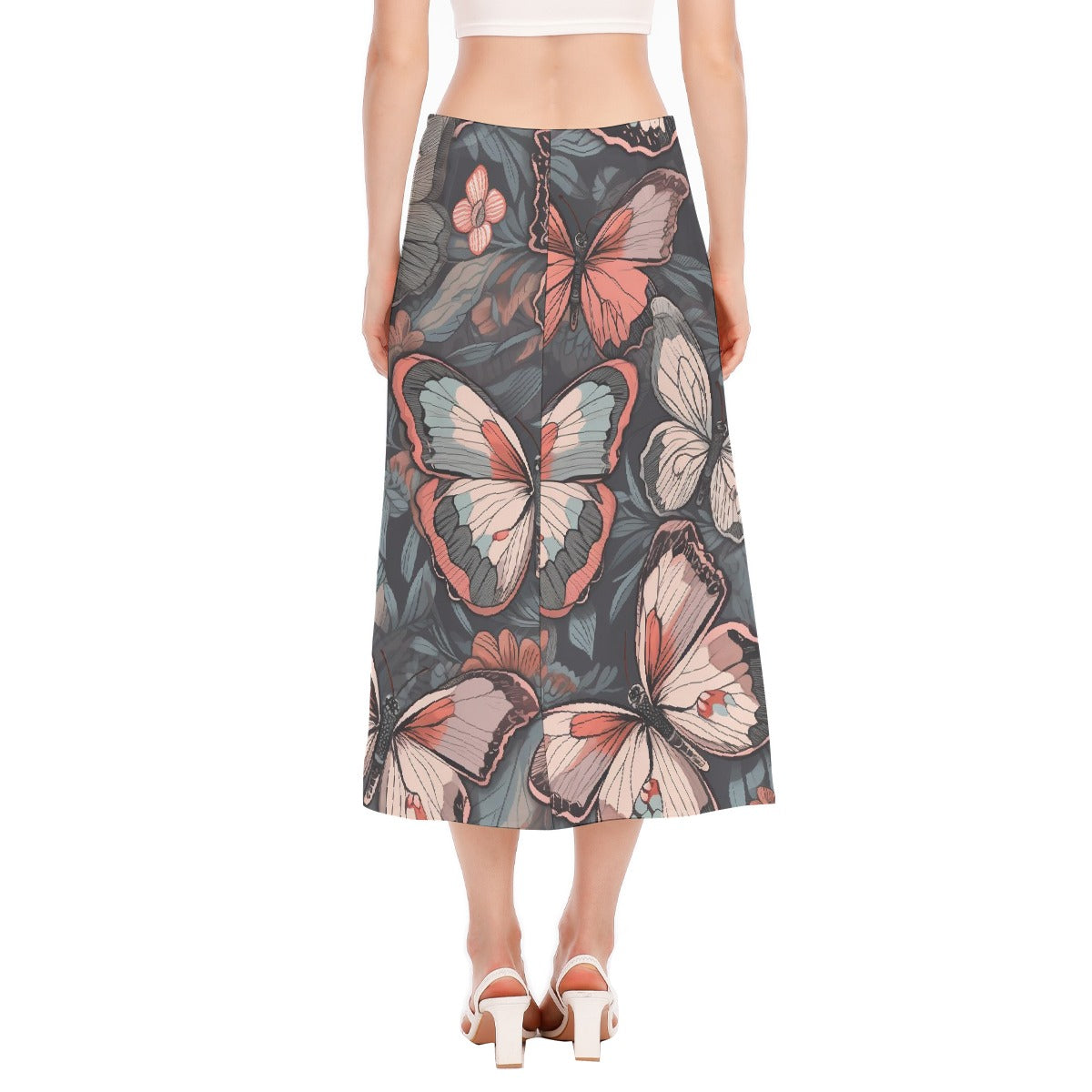 All-Over Print Women's High Slit Long Skirt