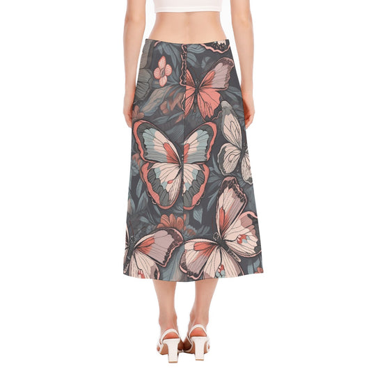 All-Over Print Women's High Slit Long Skirt