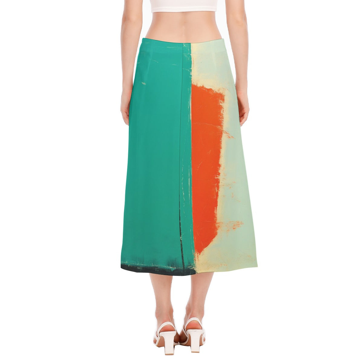 All-Over Print Women's High Slit Long Skirt