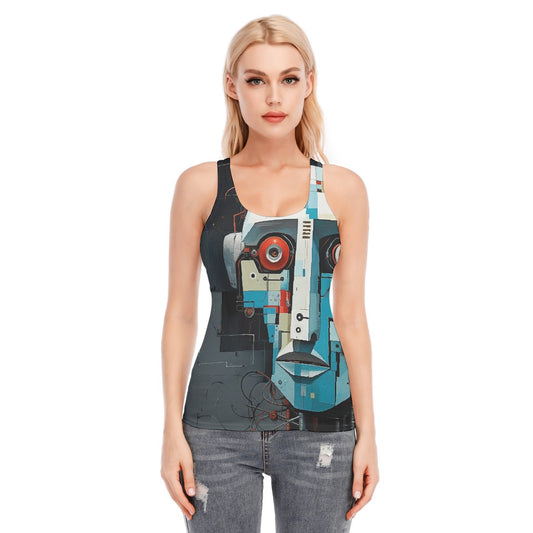 All-Over Print Women's Racer Vest | 190GSM Cotton