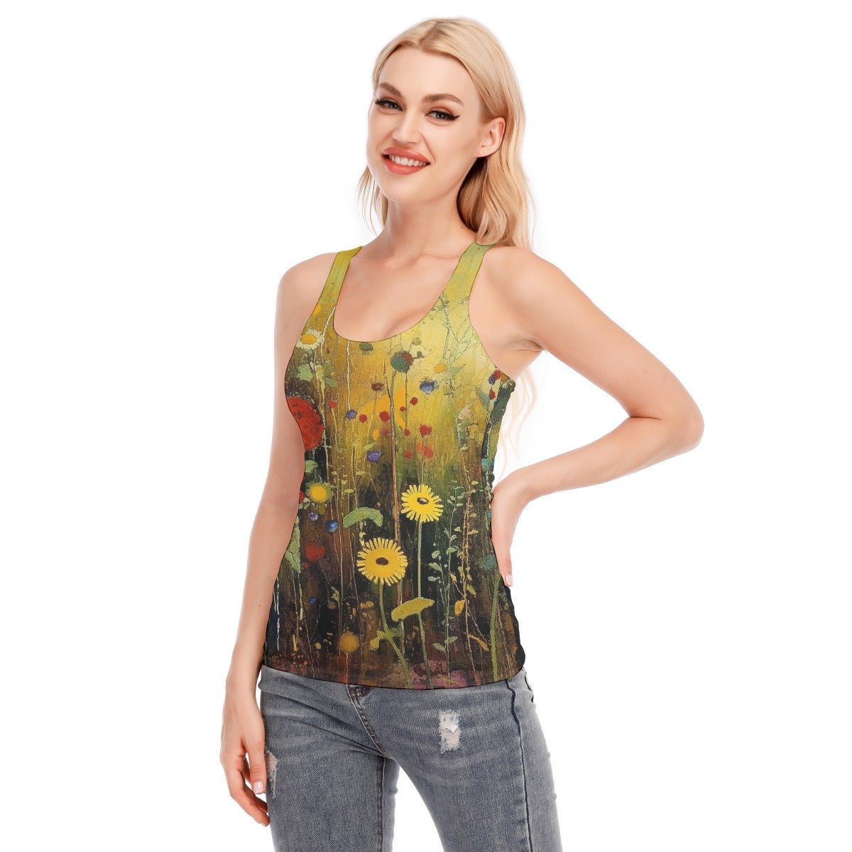 All-Over Print Women's Racer Vest | 190GSM Cotton