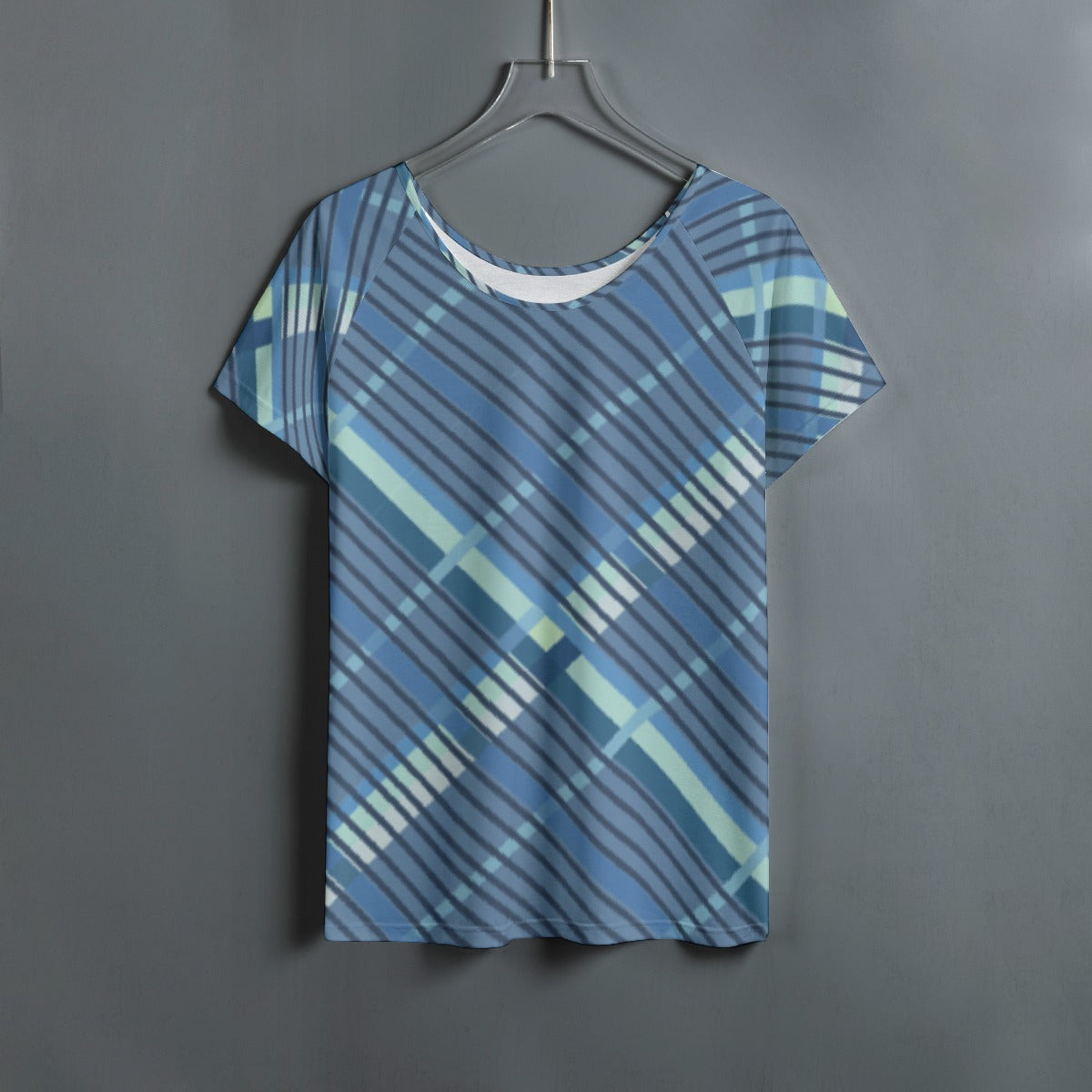 All-Over Print Women's Round Neck T-shirt With Raglan Sleeve