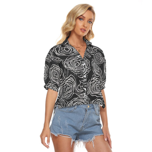 All-Over Print Women's V-neck Shirts
