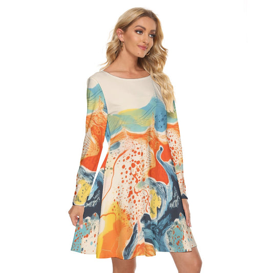 All-Over Print Women's Crew Neck Dress
