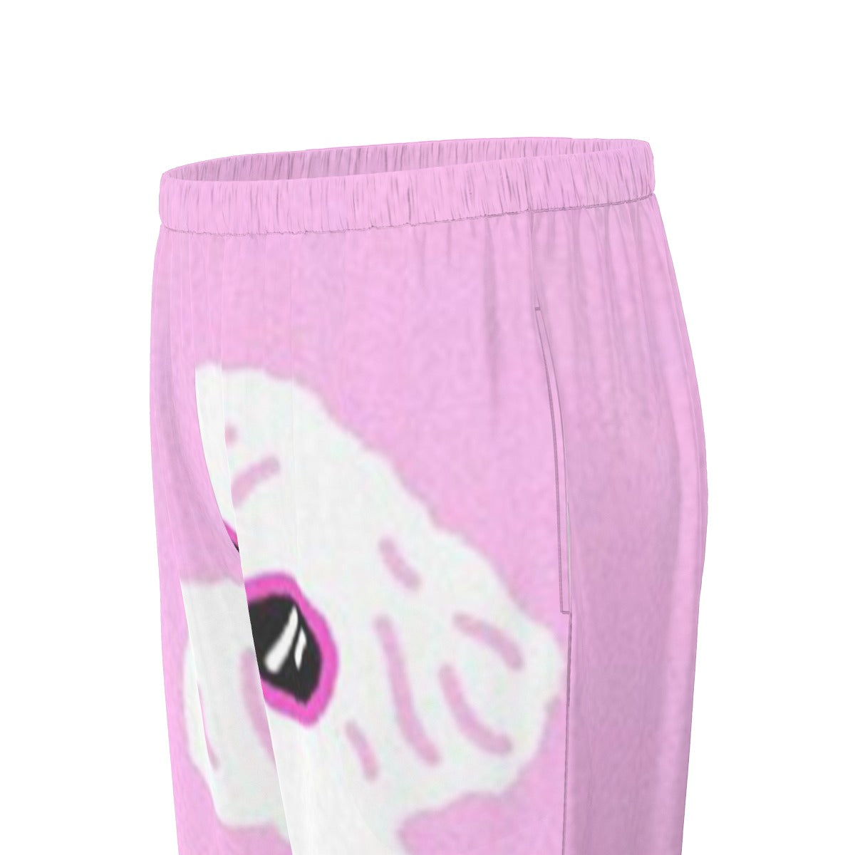 All-Over Print Women's Long Sleeve Pajama Set With Black Contrast Piping