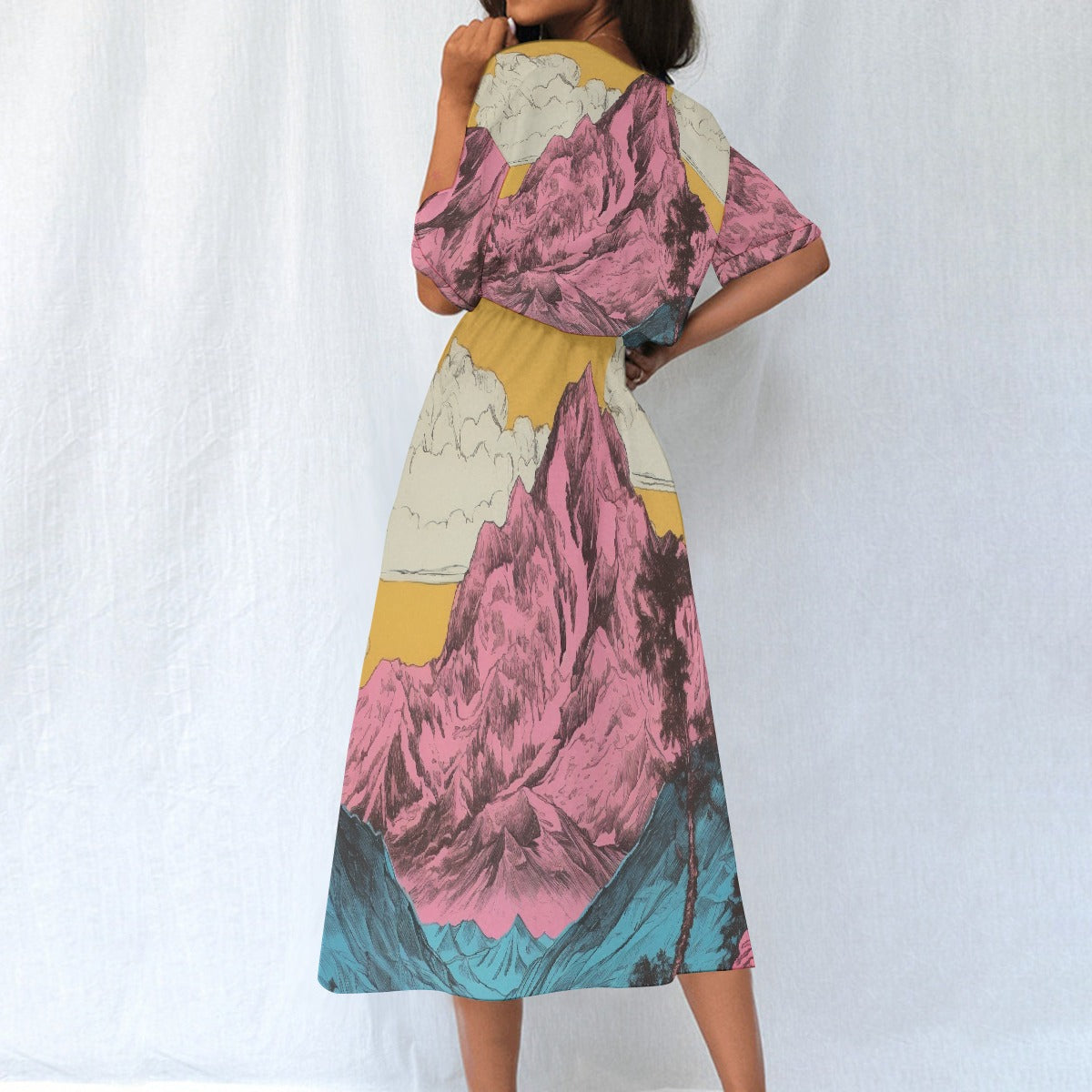 All-Over Print Women's Elastic Waist Dress