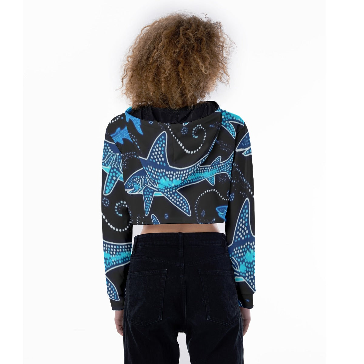 All-Over Print Women's Crop Top Hoodie