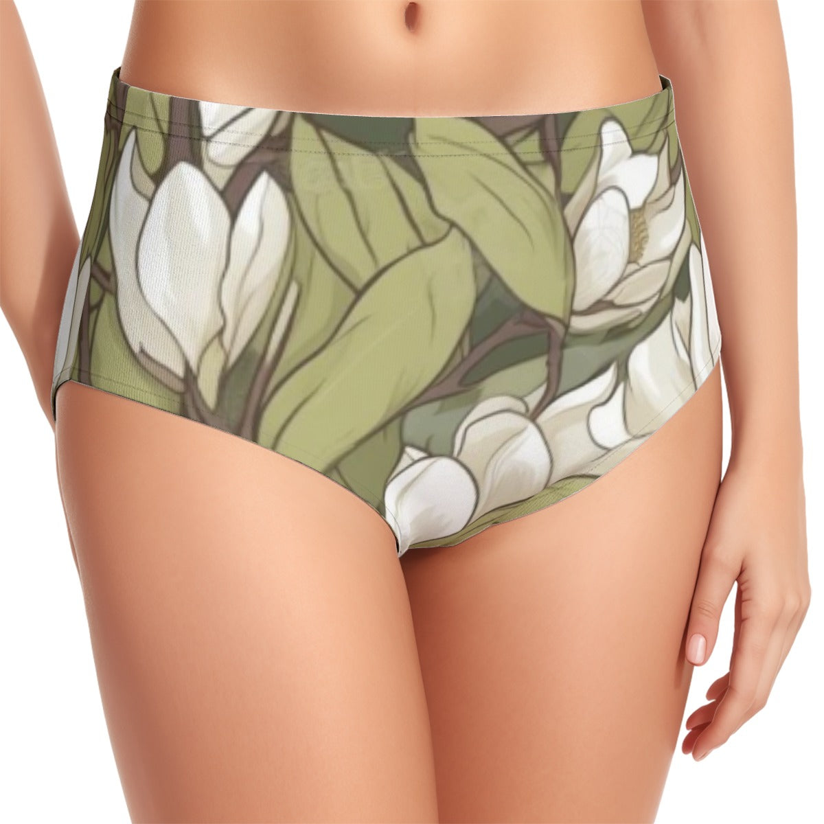 All-Over Print Women's Swimsuit Set With Halter