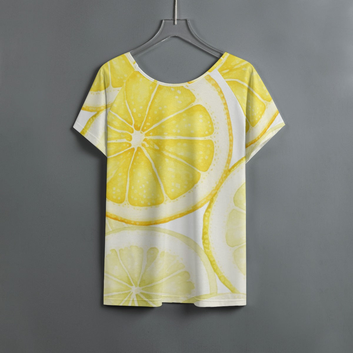 All-Over Print Women's Round Neck T-shirt With Raglan Sleeve