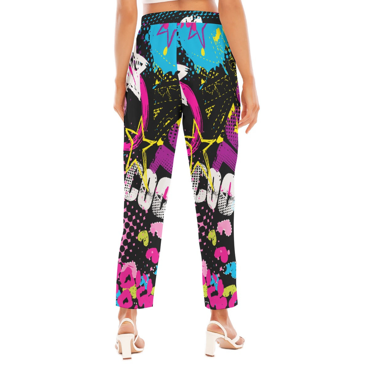 All-Over Print Women's Loose Straight-leg Pants