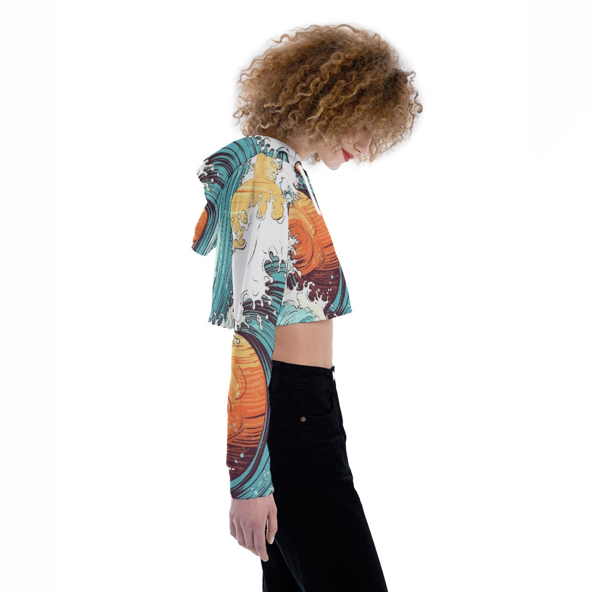 All-Over Print Women's Crop Top Hoodie