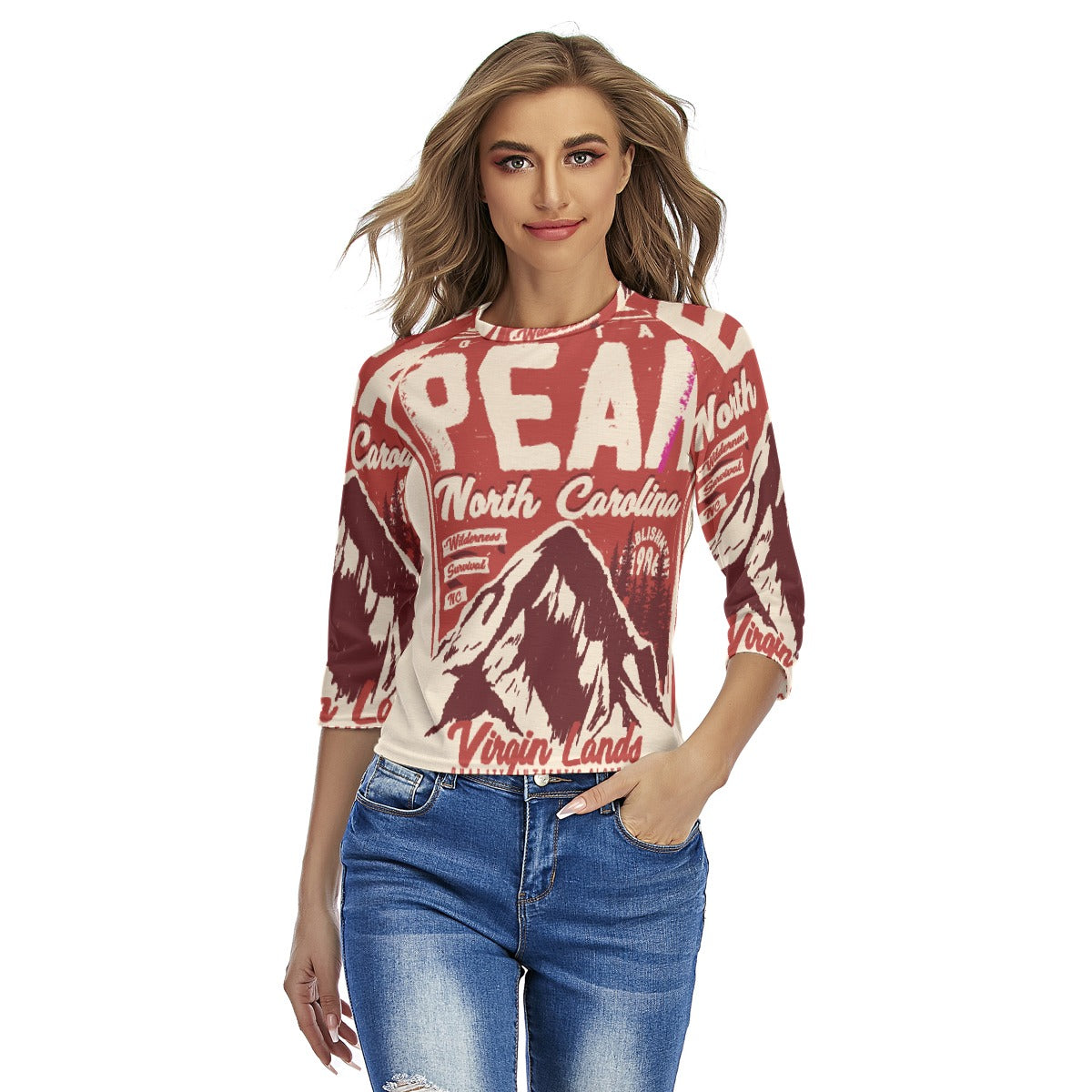 All-Over Print Women's Raglan Sleeves T-shirts