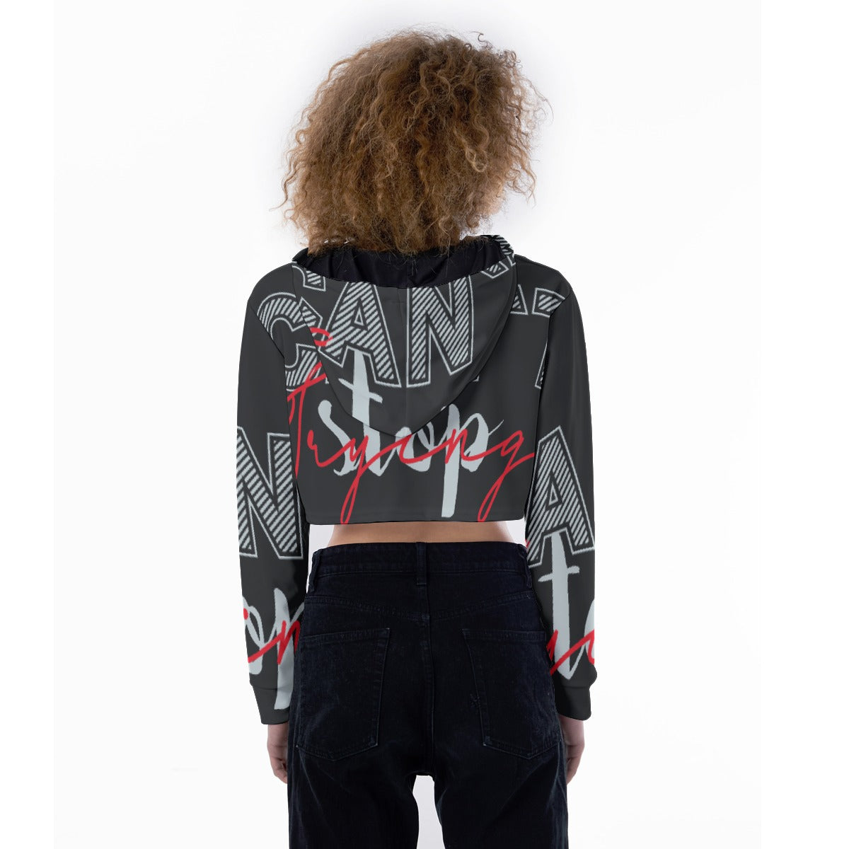 All-Over Print Women's Crop Top Hoodie
