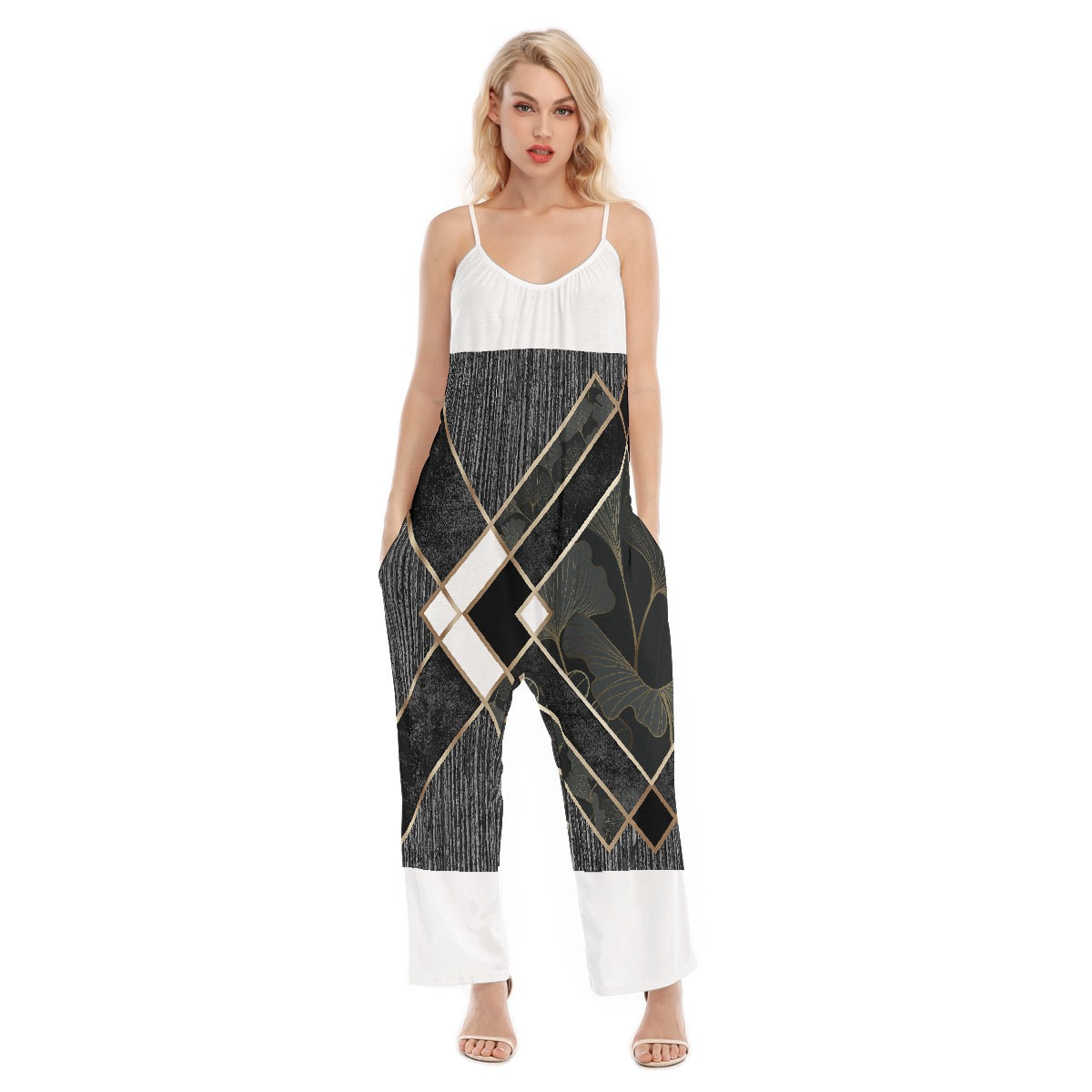 All-Over Print Women's Loose Cami Jumpsuit