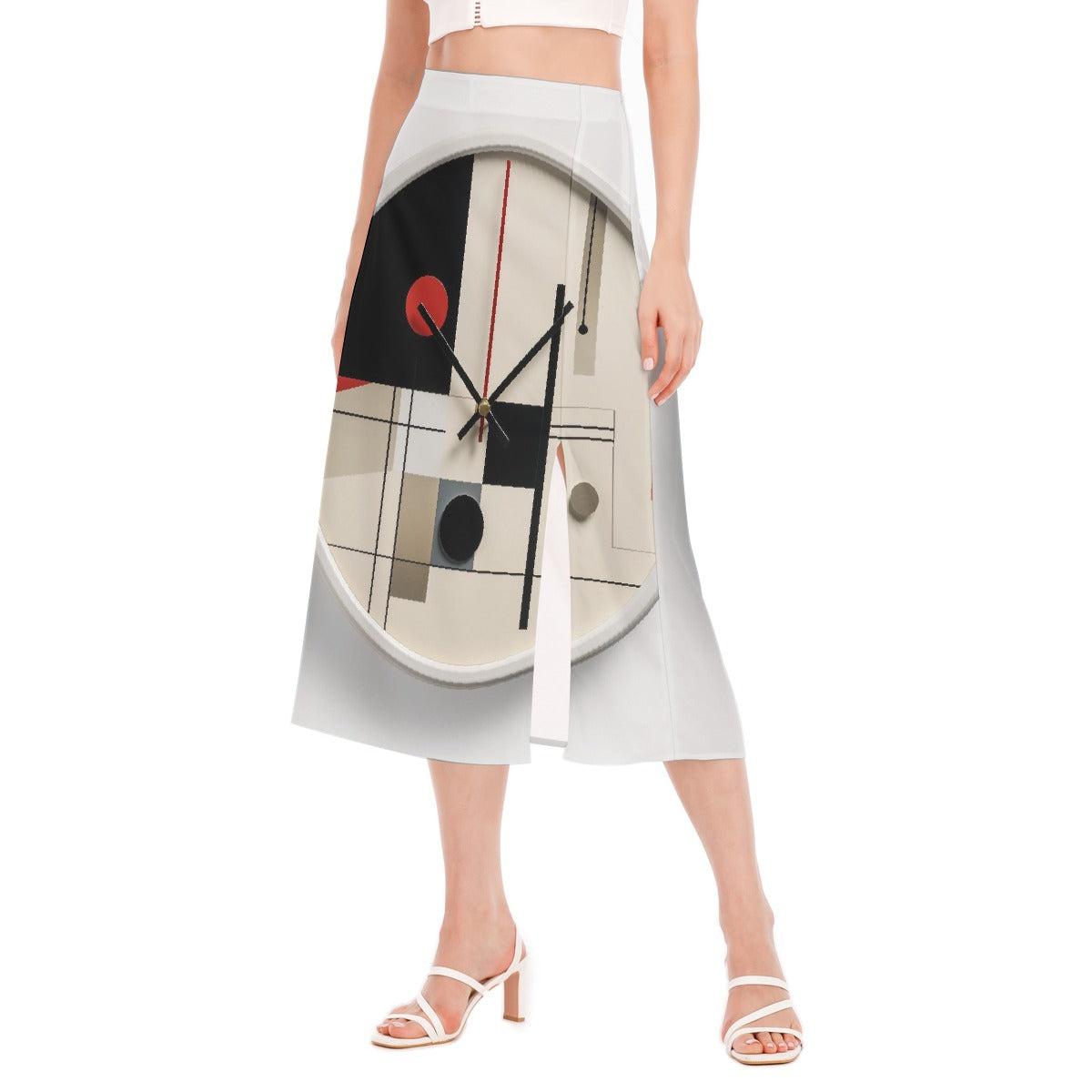 All-Over Print Women's High Slit Long Skirt