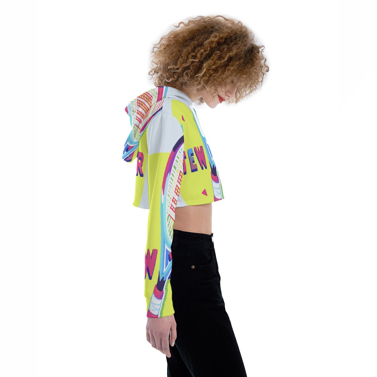 All-Over Print Women's Crop Top Hoodie