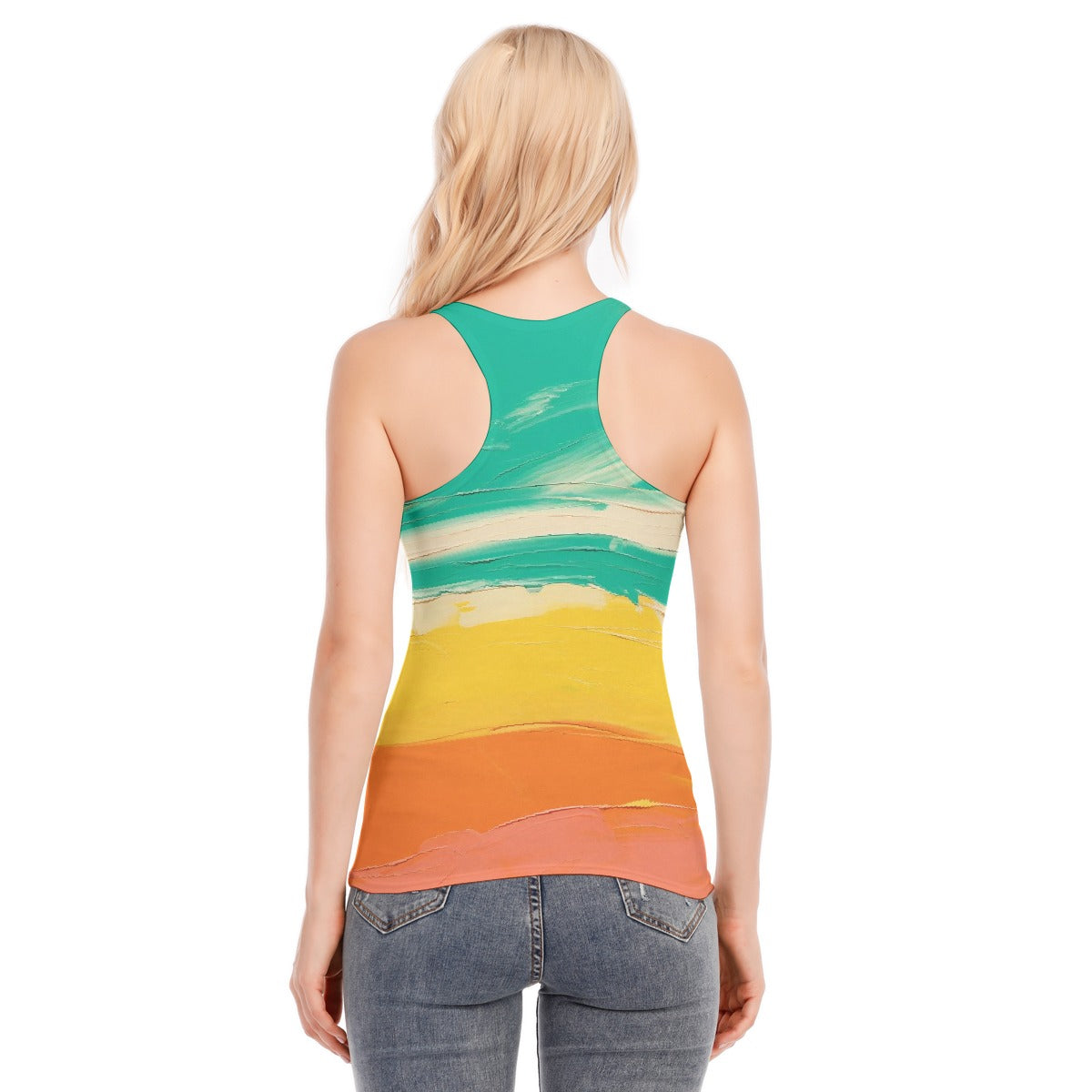 All-Over Print Women's Racer Vest | 190GSM Cotton