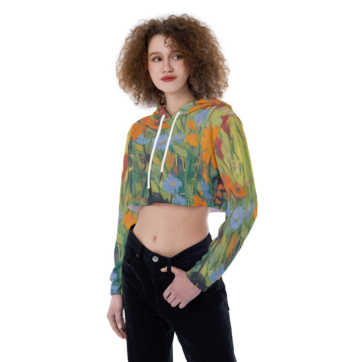 All-Over Print Women's Crop Top Hoodie