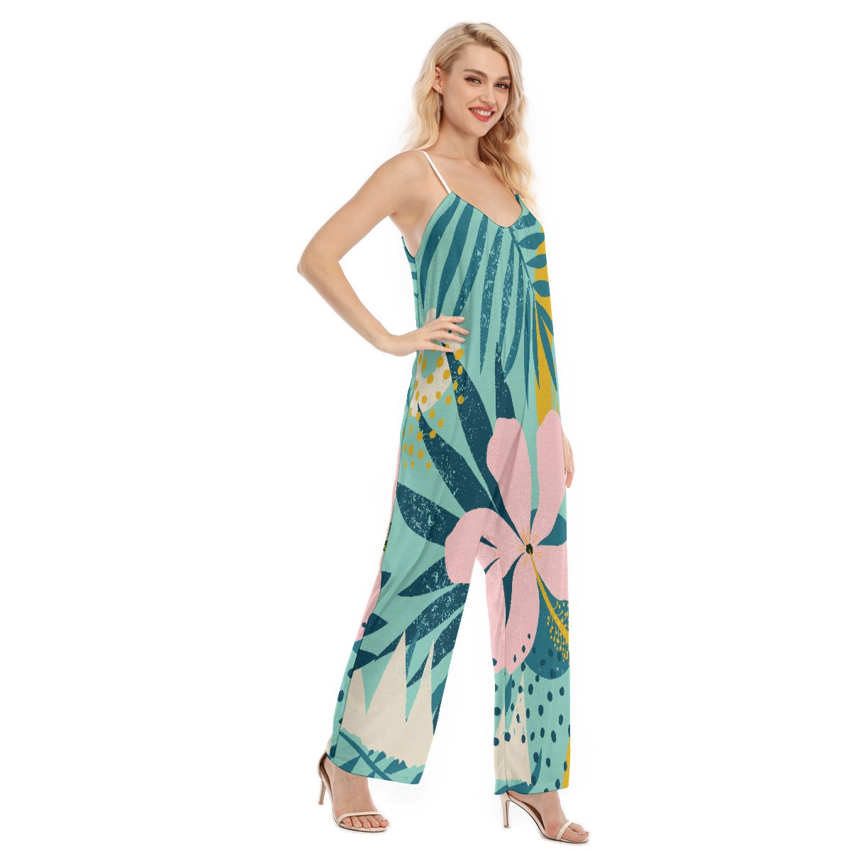 All-Over Print Women's Loose Cami Jumpsuit